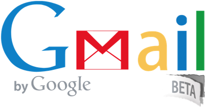 Gmail logo with the 'beta' tag being pulled off